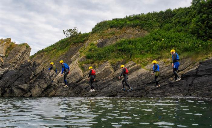 Coasteering with Outer Reef at Stackpole Quay in Pembrokeshire